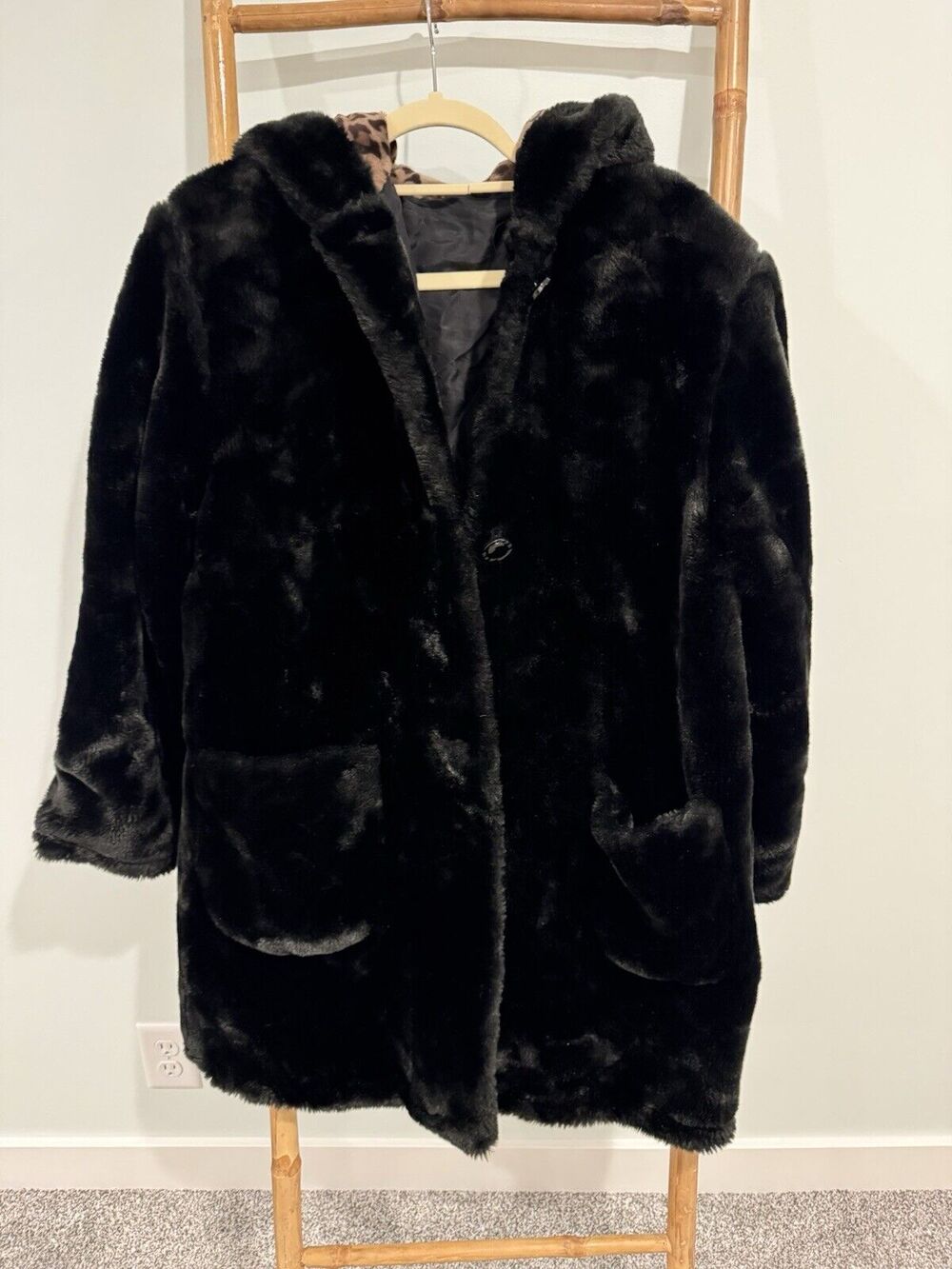 Vintage NY Classics Womens Long Winter Coat Sz Large EUC